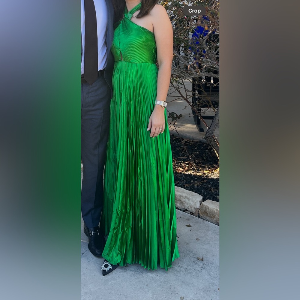 Aakaa Vibrant Green Maxi Skirt